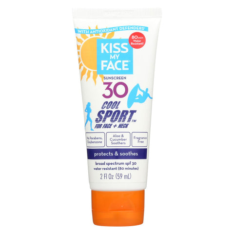 Kiss My Face Sunscreen - Facial - Cool Sport - SPF 30 - 2 oz