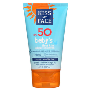 Kiss My Face Sunscreen - Mineral - Lotion - Babys First Kiss - SPF 50 - 4 oz