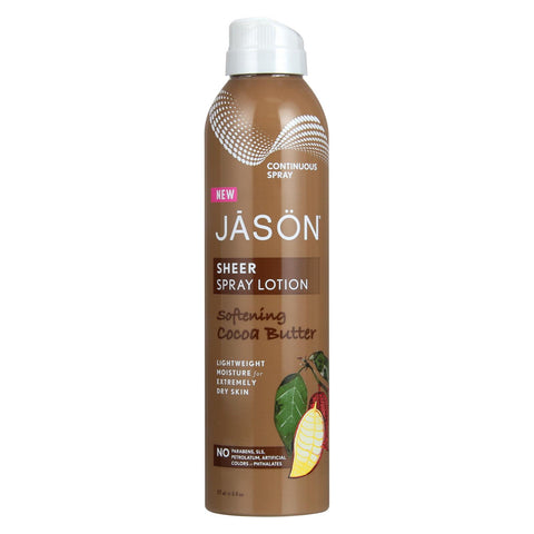 Jason Natural Products Spray Lotion - Sheer - Softening Cocoa Butter - 6 oz