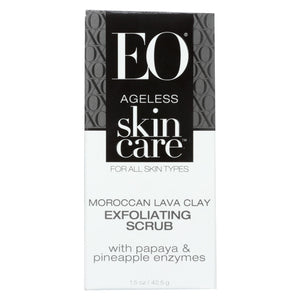 EO Products Exfoliating Scrub - Ageless - Moroccan Lava Clay - 1.5 oz - 1 each