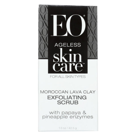 EO Products Exfoliating Scrub - Ageless - Moroccan Lava Clay - 1.5 oz - 1 each