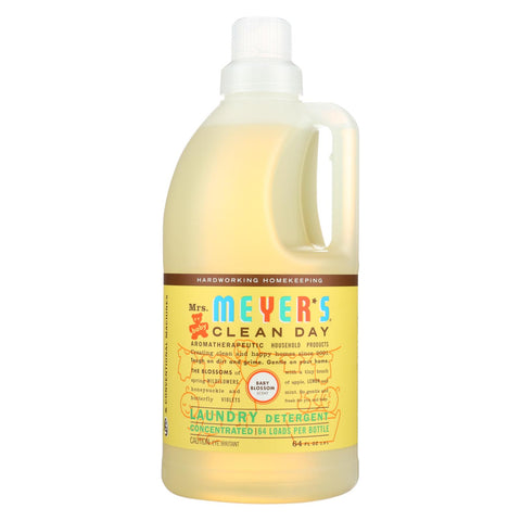 Mrs. Meyer's Clean Day - 2X Laundry Detergent - Baby Blossom - Case of 6 - 64 oz