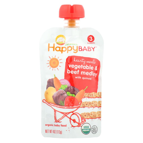 Happy Baby Organic Baby Food Stage 3 Beef Stew - 4 oz - Case of 16