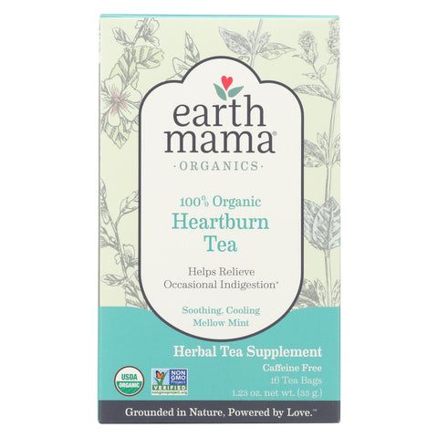 Earth Mama Angel Baby Organic Heartburn Tea - 16 Tea Bags