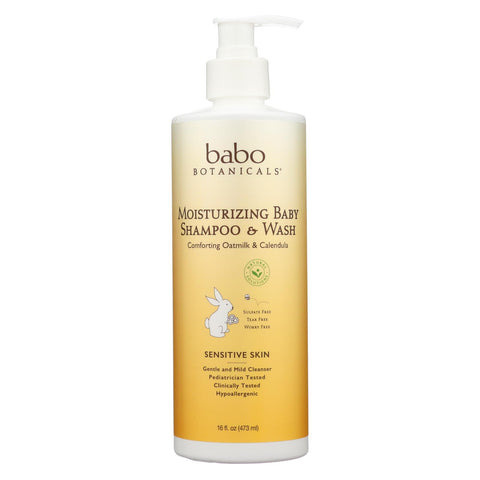 Babo Botanicals Baby Shampoo and Wash - Moisturizing - Oatmilk - 16 oz