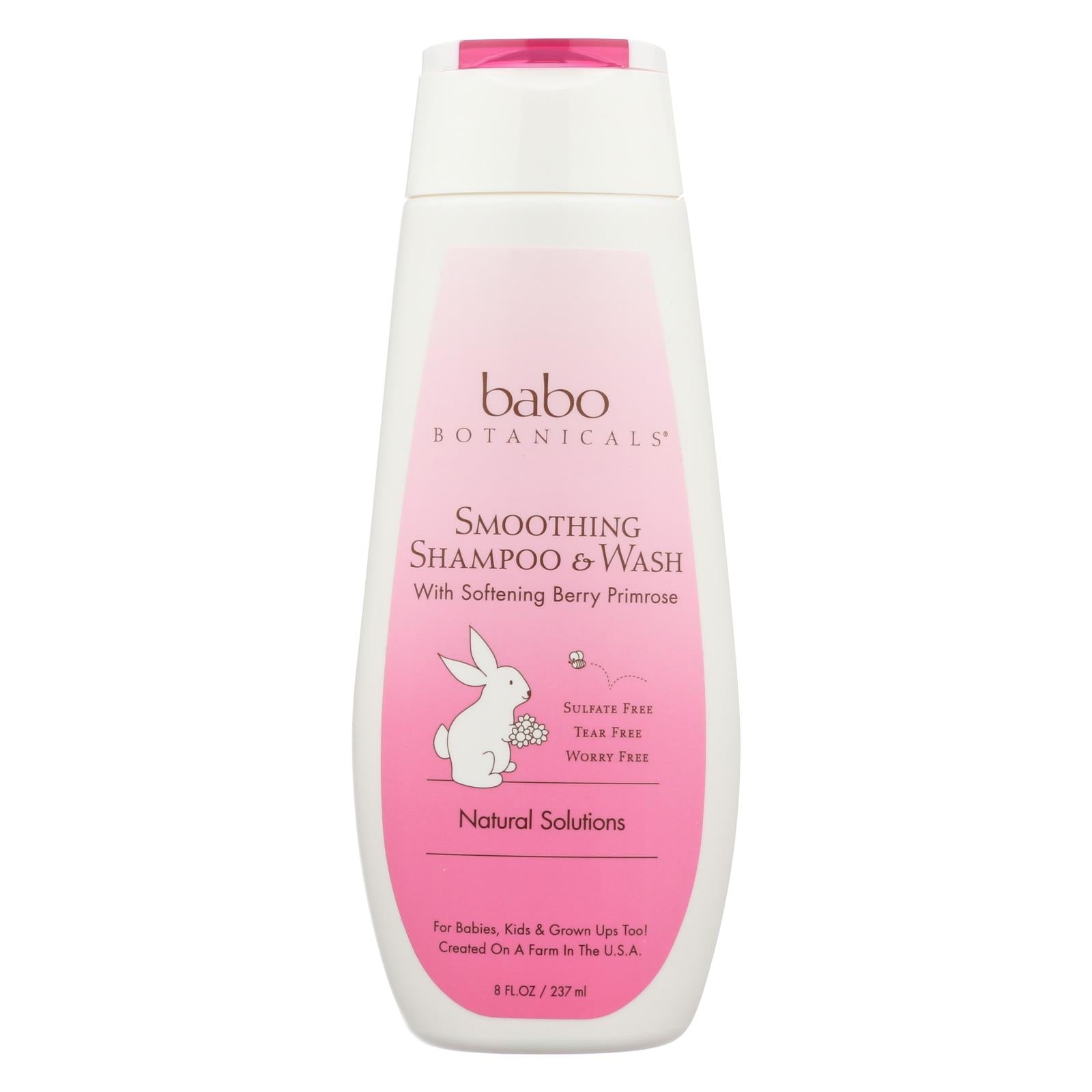Babo Botanicals Smooth Detangling Shampoo - Berry Primrose - 8 fl oz
