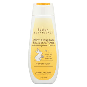 Babo Botanicals Moisturizing Baby Shampoo and Wash - Oatmilk Calendula - 8 fl oz