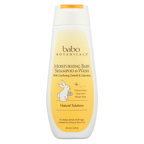 Babo Botanicals Moisturizing Baby Shampoo and Wash - Oatmilk Calendula - 8 fl oz
