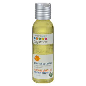 Nature's Baby Organics Baby Oil Mandarin Coconut - 4 fl oz