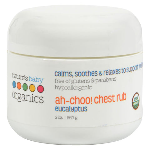 Nature's Baby Organics Ah-Choo Chest Rub Eucalyptus - 2 oz