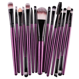 15 pcs/Sets Eye Shadow Foundation Eyebrow Lip Brush Makeup Brushes Tool