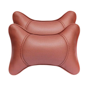 Fashion Decent Head Pillow Soft Neck Protection Auto Pillow-Brown