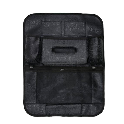 Multi-functional Letter Car Storage Bag Seat Back Tissue Organizer-Black