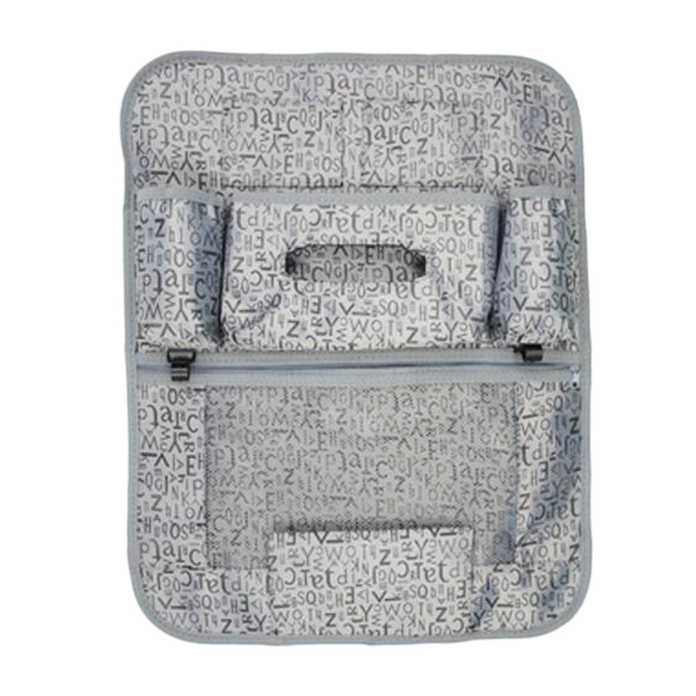 Multi-functional Letter Car Storage Bag Seat Back Tissue Organizer-Gray