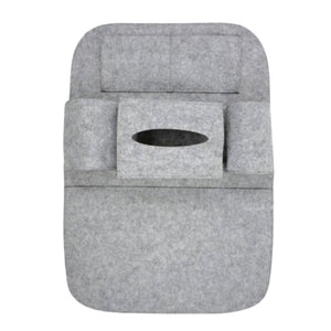 Multi-functional Fashion Car Storage Bag Seat Back Tissue Organizer-Gray