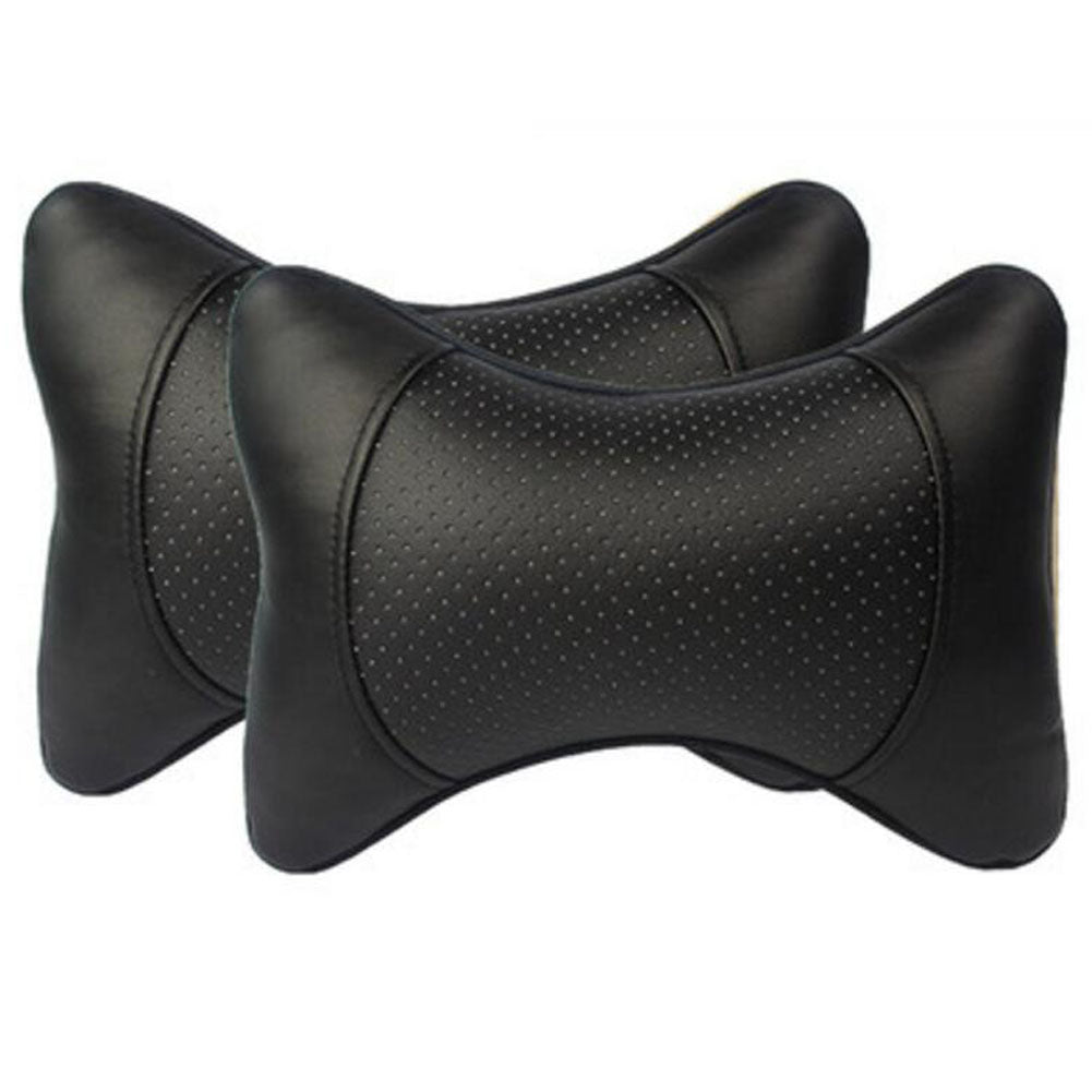 A Pair of Car Seat Headrest Travel Pillow Neck Pillow Brace Seat Cushions No.13