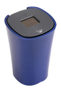 Multi-function Universal Creative Solar Led Resin Car Ashtray With Lid Dark Blue