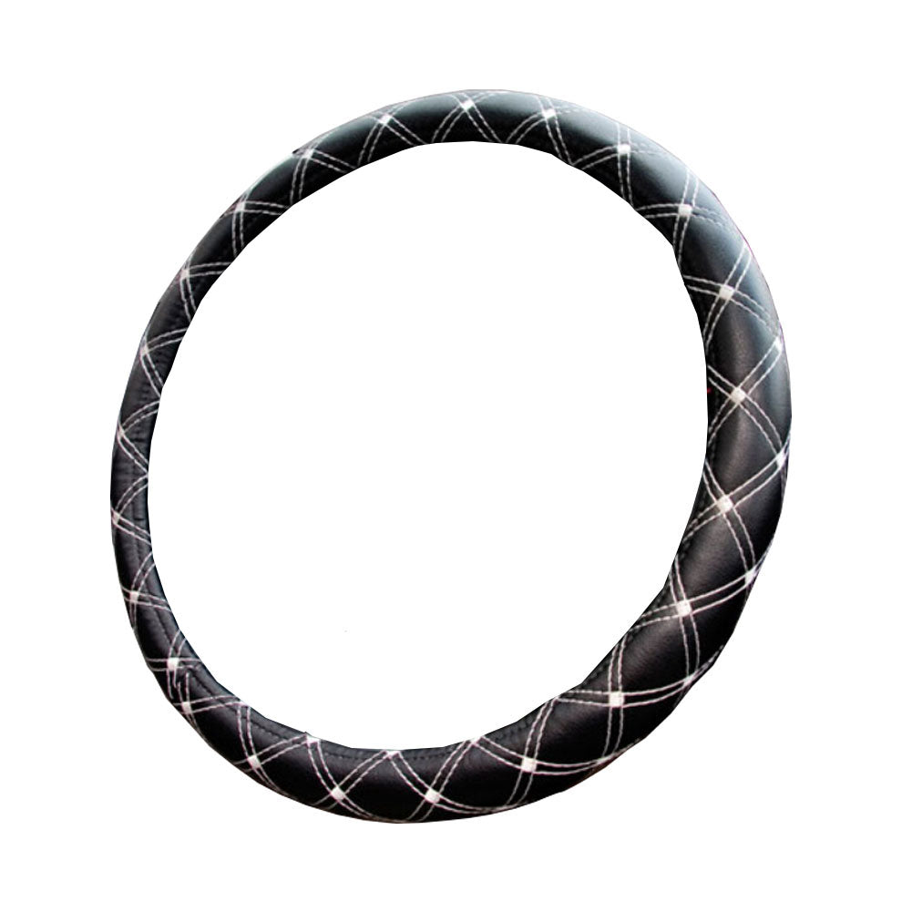 Fashion And Comfortable Automotive Steering Wheel Cover Black/White