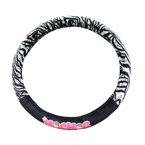 Lovely MocMoc Design Automotive Steering Wheel Cover Zebra Black