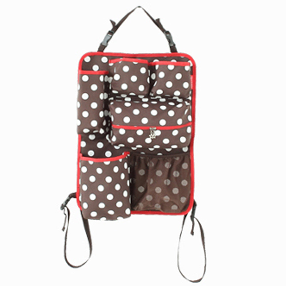 Super Secure Strap System Auto Backseat Organizer Storage Bag ( Coffee )