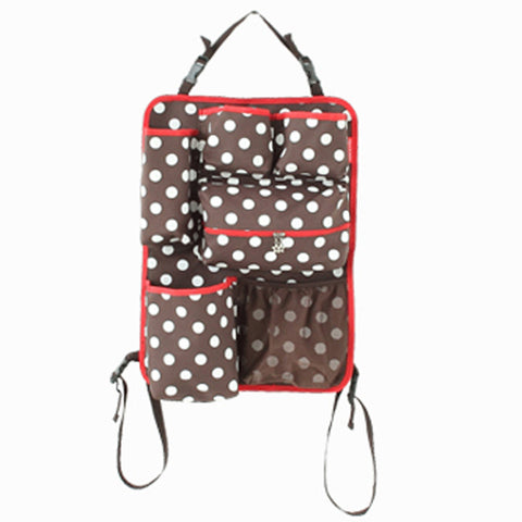 Super Secure Strap System Auto Backseat Organizer Storage Bag ( Coffee )