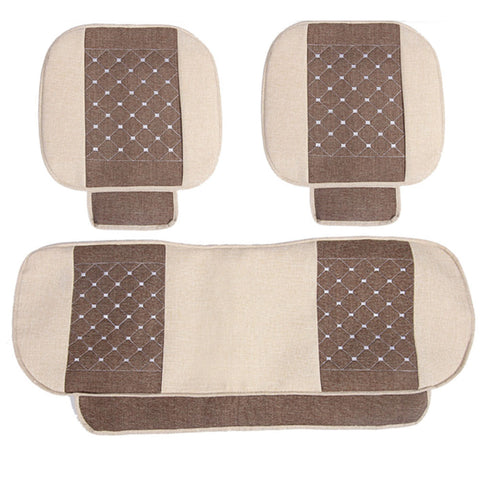 Set of 3 High-quality Auto Parts/General Car Cushion(No Backrest),Cream-coloured
