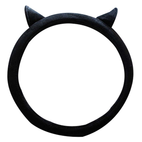 Cute Ears Anti-Skid Handlebar Sets Winter Fashion Car Steering Wheel Sets