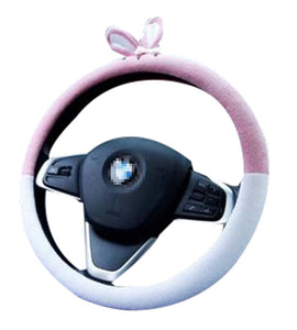 Cute Car Steering Wheel Cover Cartoon  Car Anti-Skid Handlebar Set