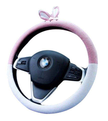 Cute Car Steering Wheel Cover Cartoon  Car Anti-Skid Handlebar Set