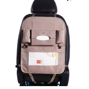 Auto Supplies Car Seat Back Organizer Multi-function Storage Bag,Beige