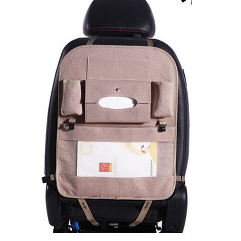 Auto Supplies Car Seat Back Organizer Multi-function Storage Bag,Beige