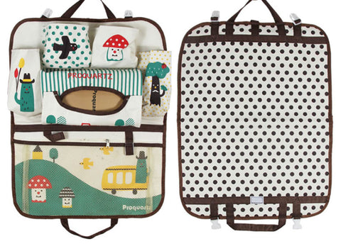 Mushroom Pattern Car Seat Organizer Auto Seat Back Organizer Car Accessories