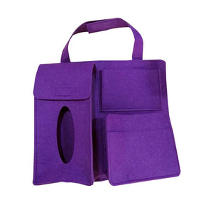 Multi-Pocket Travel Storage Bag Car Accessories Car Seat Organizer Purple