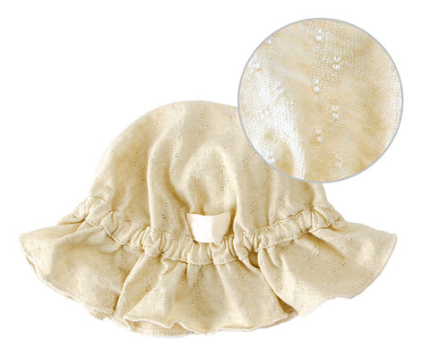 Summer Hat/0-6 Months Newborn Baby Sun Hat No Chin Strap Bucket Hat Sunbonnet White #54