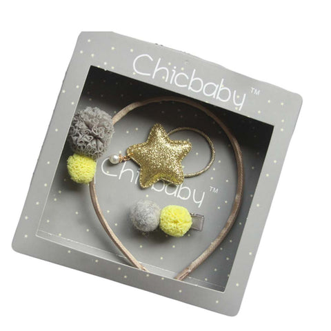 Hair Accessories Gift Box Set for Baby Hair  Barrettes Hair Ties for Baby