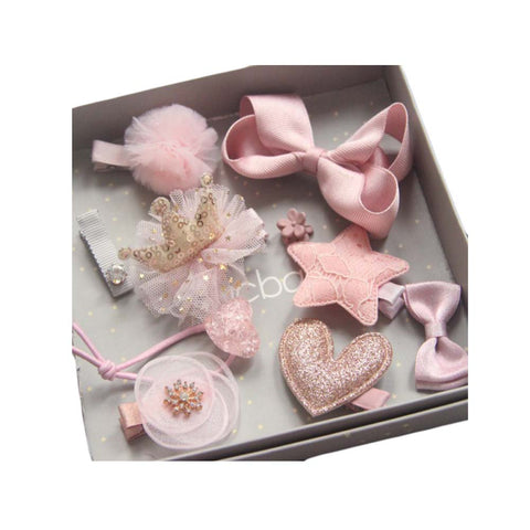 Loveble Hair Accessories Gift Box Set  Hair Clips Barrettes for Baby Girls