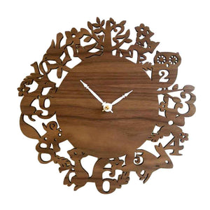 Living Room Decor Cute Animal Modern Wall Clocks Wood Wall Clocks 12""