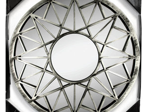 Distressed Silver Sun Wall Mirror: Case of 6