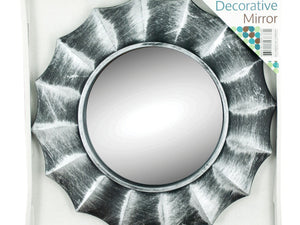 Distressed Silver Circle Wall Mirror: Case of 8