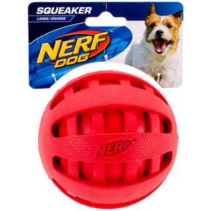 Nerf Checker Squeak Ball 4""-Red