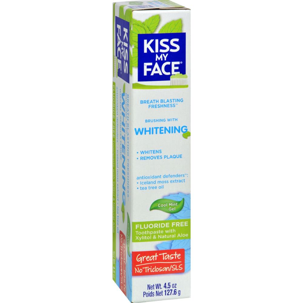 Kiss My Face - Fluoride Free Whitening Toothpaste Gel ( 2 - 4.5 OZ): Fluoride Free Whitening Toothpaste Gel