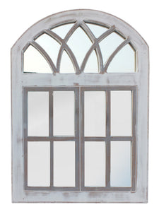 The Urban Port Wooden Frame Window Wall Panel with Mirror